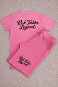 Risk Takin Legend Pink & Black Signature Set (Tee & Shorts)