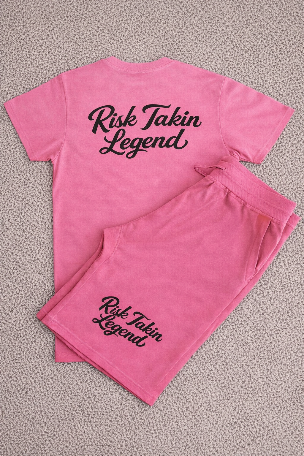 Risk Takin Legend Pink & Black Signature Set (Tee & Shorts)