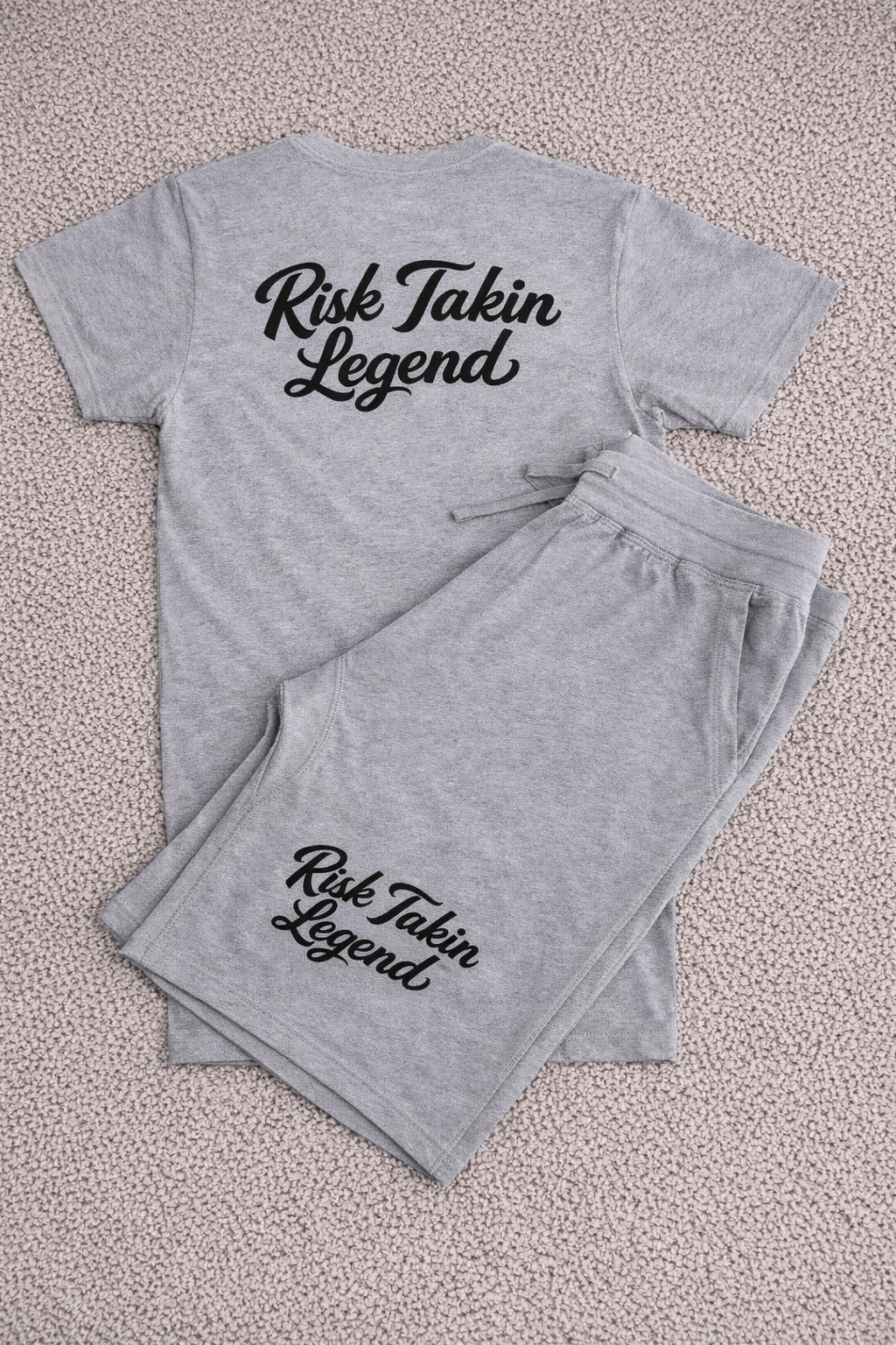 Risk Takin Legend Gray & Black Signature Set (Tee & Shorts)