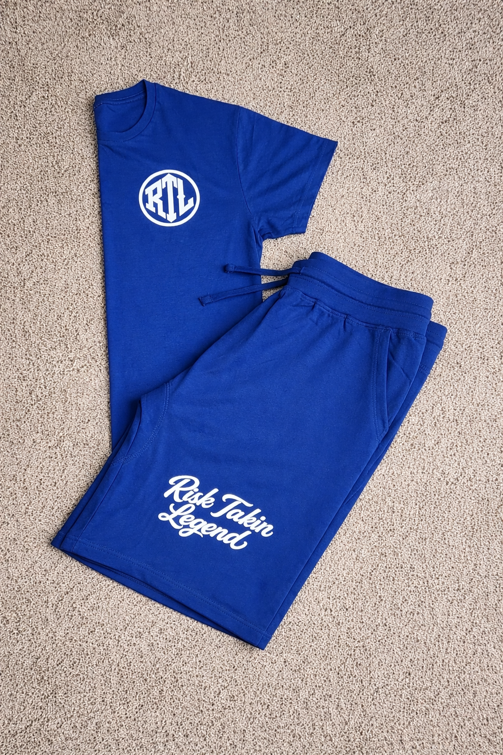 Risk Takin Legend Royal Blue & White Signature Set (Tee & Shorts)