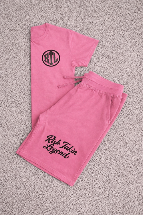 Risk Takin Legend Pink & Black Signature Set (Tee & Shorts)