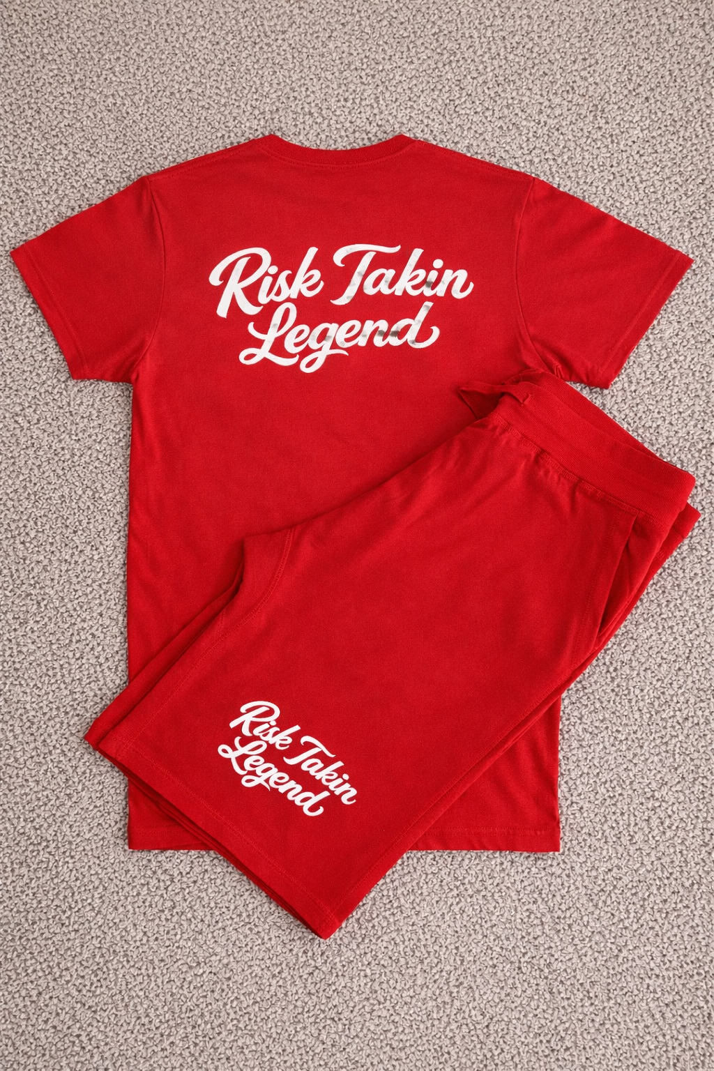 Risk Takin Legend Red & White Signature Set (Tee & Shorts)