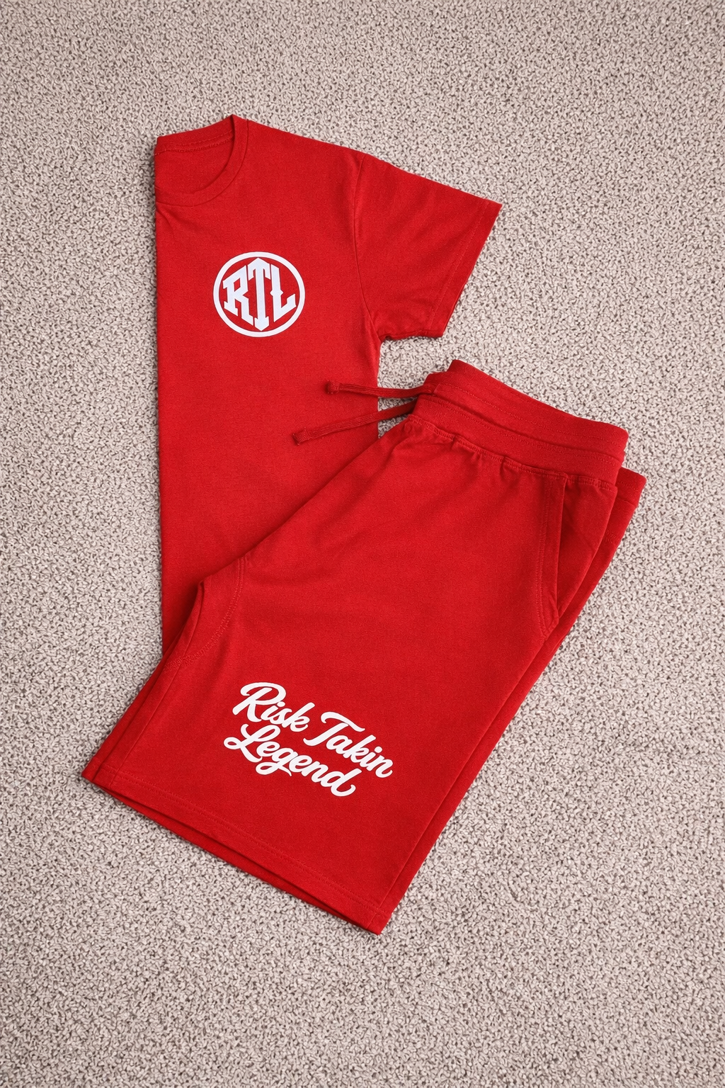 Risk Takin Legend Red & White Signature Set (Tee & Shorts)