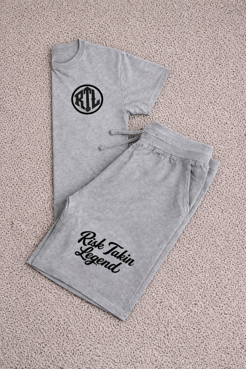 Risk Takin Legend Gray & Black Signature Set (Tee & Shorts)