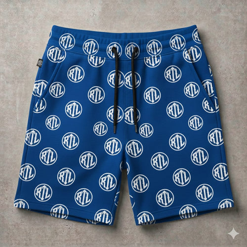RTL All-Over Print Short & shirt Set – Royal blue & White Edition