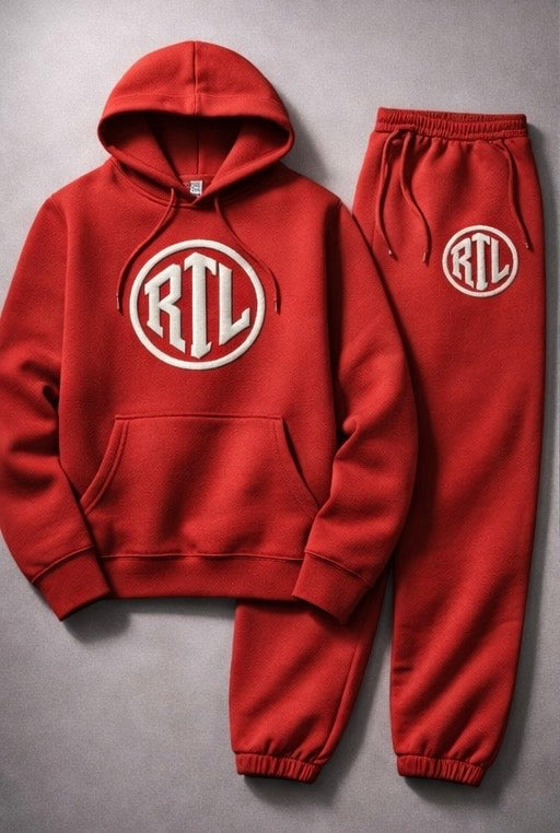 RTL “Risk Takin Legend” red & White Signature Sweatsuit